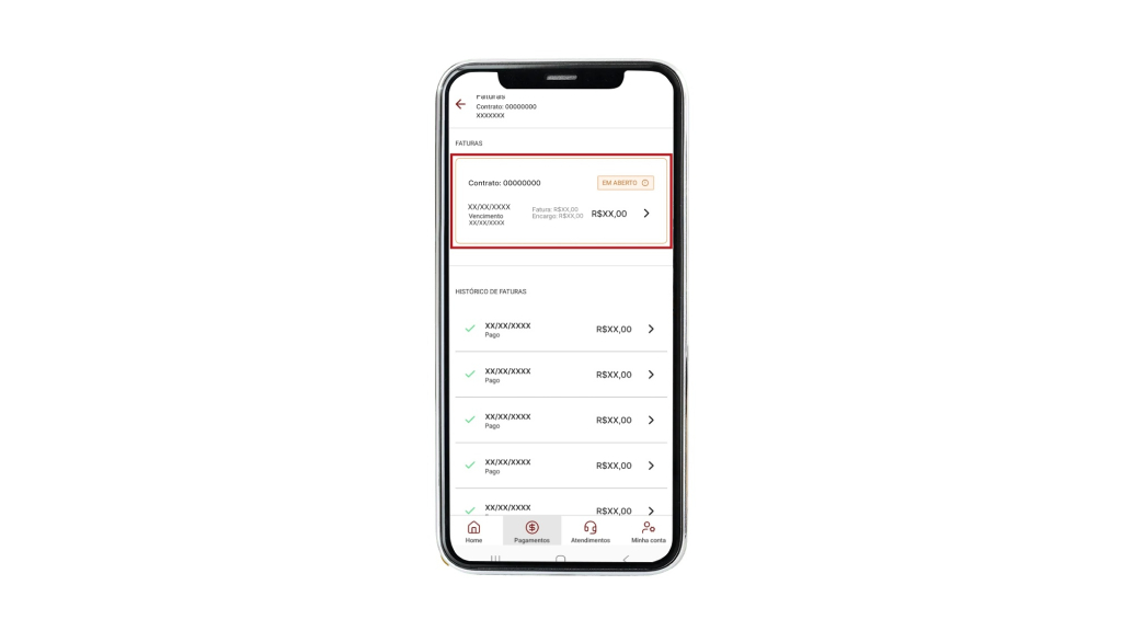 Passo 2 de 3 de como pagar a fatura Desktop com o app Passo 2 de 3 de como pagar a fatura da Desktop com o aplicativo da Desktop.