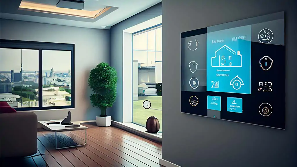 Casa inteligente moderna com tecnologia avançada