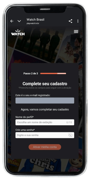 Passo 10 para ativar HBO Max com o seu plano Desktop no celular