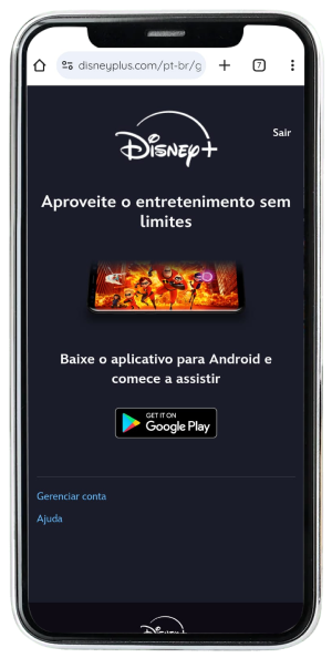 Passo 13 para ativar Disney+ no app da Desktop pelo celular