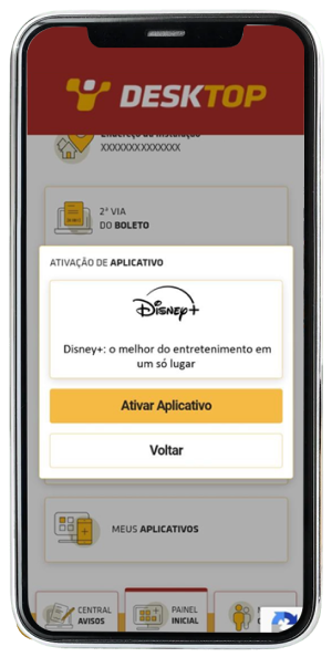 Passo 6 para ativar Disney+ no app da Desktop pelo celular