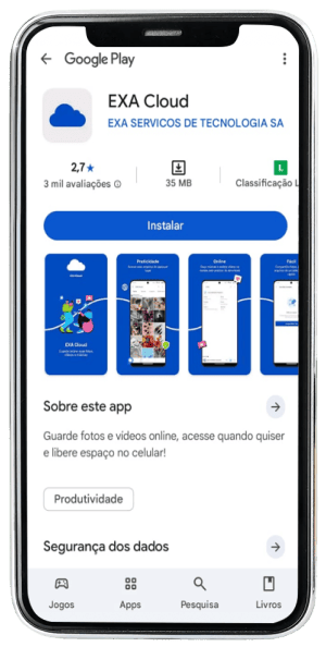 Passo 7 para ativar Exa Cloud no app da Desktop pelo celular