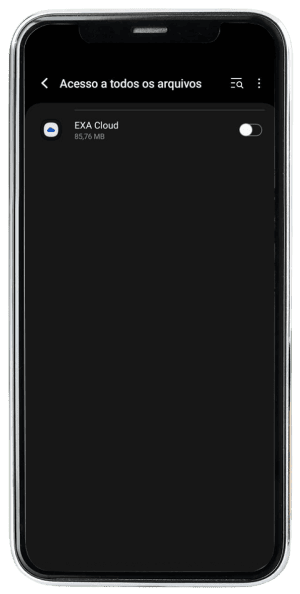 Passo 13 para ativar Exa Cloud no app da Desktop pelo celular