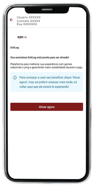 Passo 5 para ativar ExitLag no app da Desktop pelo celular