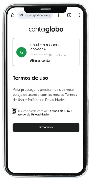 Passo 17 para ativar Globoplay no app da Desktop pelo celular