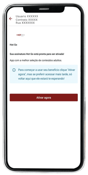 Passo 5 para ativar HotGo no app da Desktop pelo celular