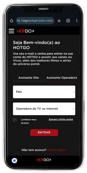 Passo 9 para ativar HotGo no app da Desktop pelo celular