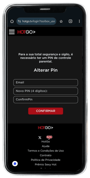 Passo 11 para ativar HotGo no app da Desktop pelo celular
