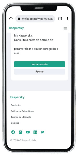 Passo 11 para ativar Kaspersky no app da Desktop pelo celular