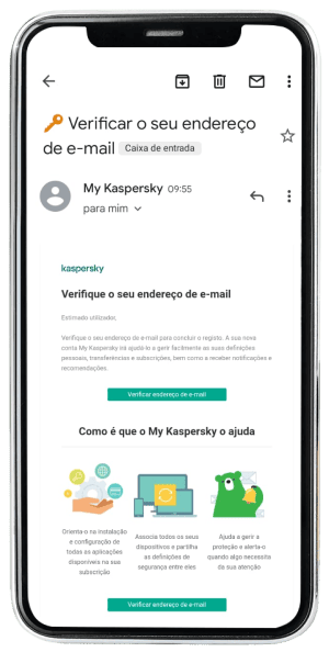 Passo 12 para ativar Kaspersky no app da Desktop pelo celular