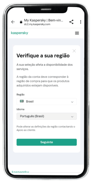 Passo 14 para ativar Kaspersky no app da Desktop pelo celular