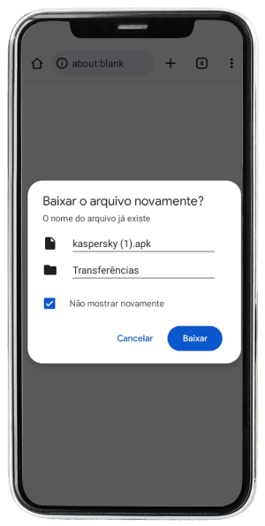 Passo 19 para ativar Kaspersky no app da Desktop pelo celular