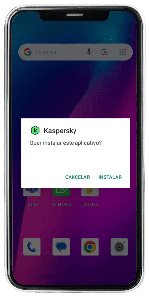 Passo 20 para ativar Kaspersky no app da Desktop pelo celular
