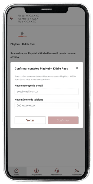 Passo 6 para ativar Kiddle Pass no app da Desktop pelo celular