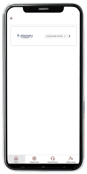 Passo 4 para ativar Money Edu no app da Desktop pelo celular
