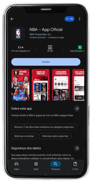 Passo 11 para ativar NBA Team Pass no app da Desktop pelo celular