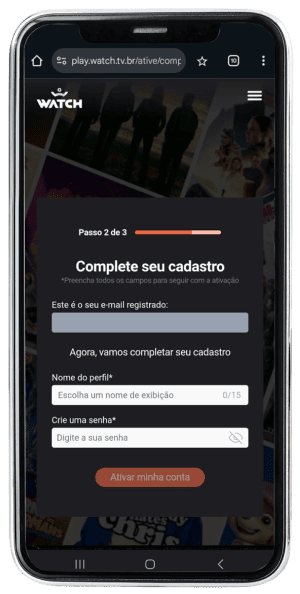 Passo 9 para ativar Watch no app da Desktop pelo celular