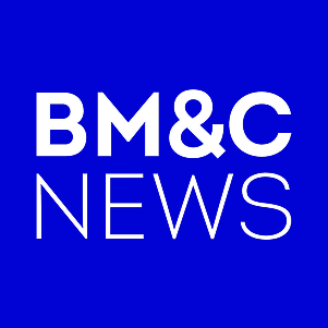 Logo do canal BM&C News, disponível com a Desktop Internet.