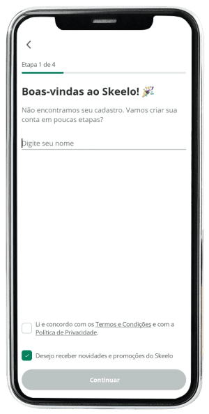 Passo 4 para ativar Skeelo News pelo celular