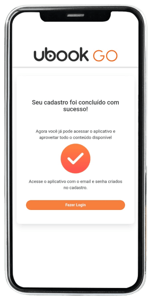 Passo 3 para ativar o app Ubook Go pelo celular